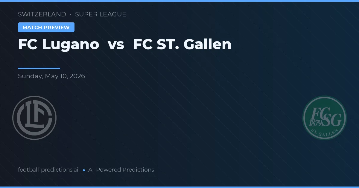 FC Lugano vs FC St. Gallen — pronostic și avancronică meci