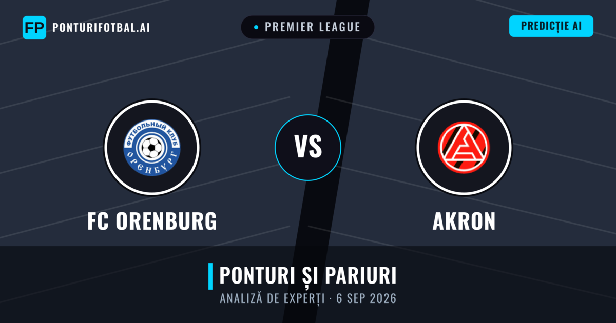 FC Orenburg vs Akron — pronostic și avancronică meci