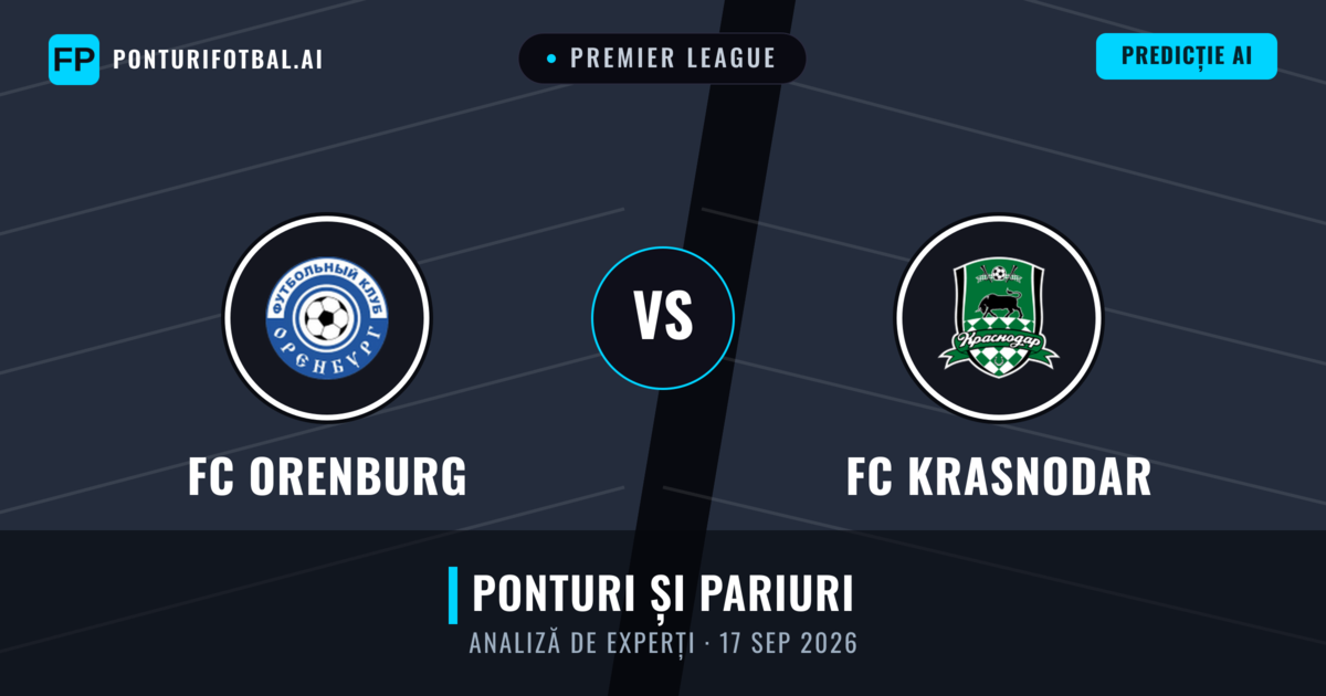 FC Orenburg vs FC Krasnodar — pronostic și avancronică meci