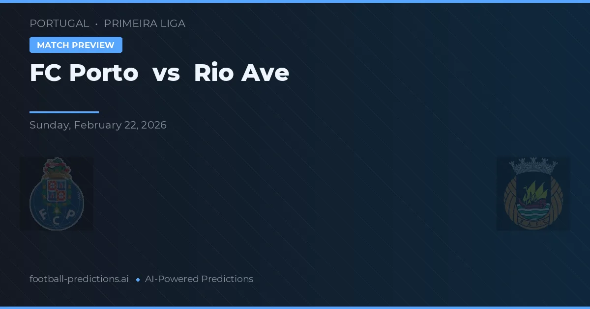 FC Porto vs Rio Ave — pronostic și avancronică meci