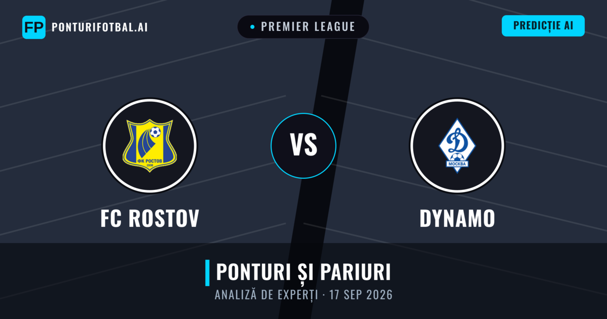 FC Rostov vs Dynamo — pronostic și avancronică meci