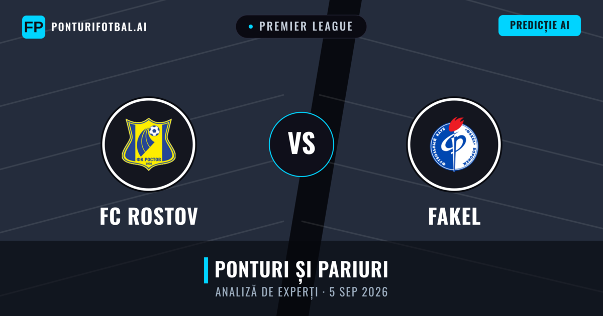 FC Rostov vs Fakel — pronostic și avancronică meci