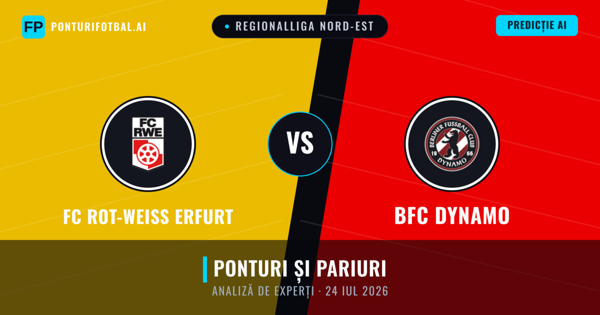 FC Rot-Weiß Erfurt vs BFC Dynamo — pronostic și avancronică meci