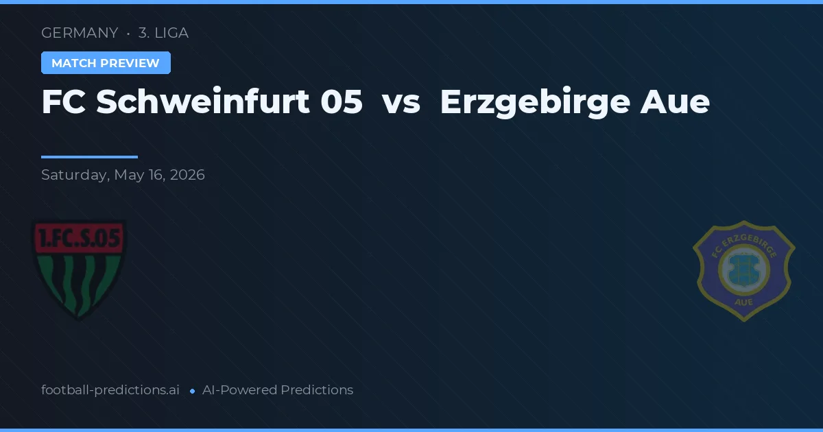 FC Schweinfurt 05 vs Erzgebirge Aue — pronostic și avancronică meci