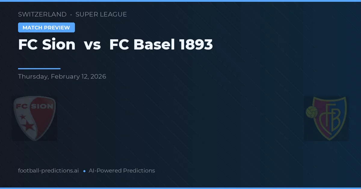 FC Sion vs FC Basel 1893 — pronostic și avancronică meci