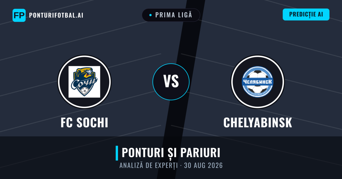 FC Sochi vs Chelyabinsk — pronostic și avancronică meci