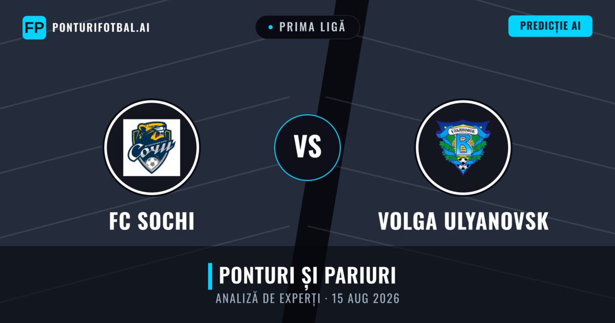 FC Sochi vs Volga Ulyanovsk — pronostic și avancronică meci