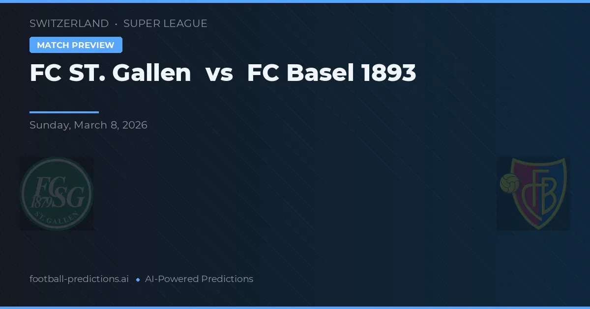 FC St. Gallen vs FC Basel 1893 — pronostic și avancronică meci
