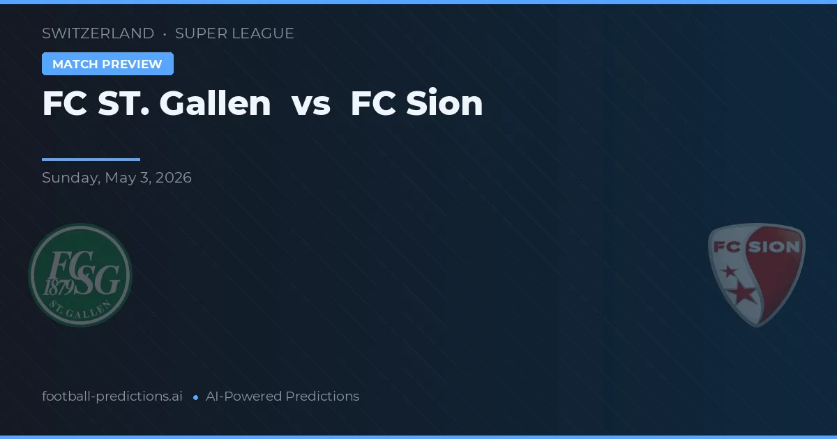 FC St. Gallen vs FC Sion — pronostic și avancronică meci