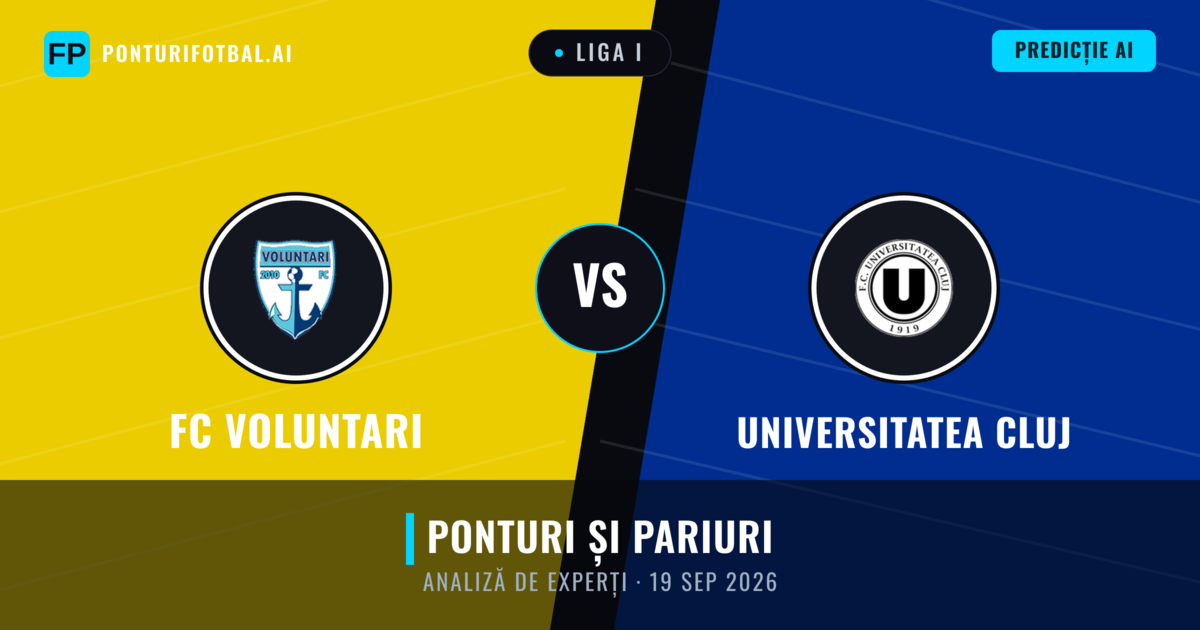 FC Voluntari vs Universitatea Cluj — pronostic și avancronică meci