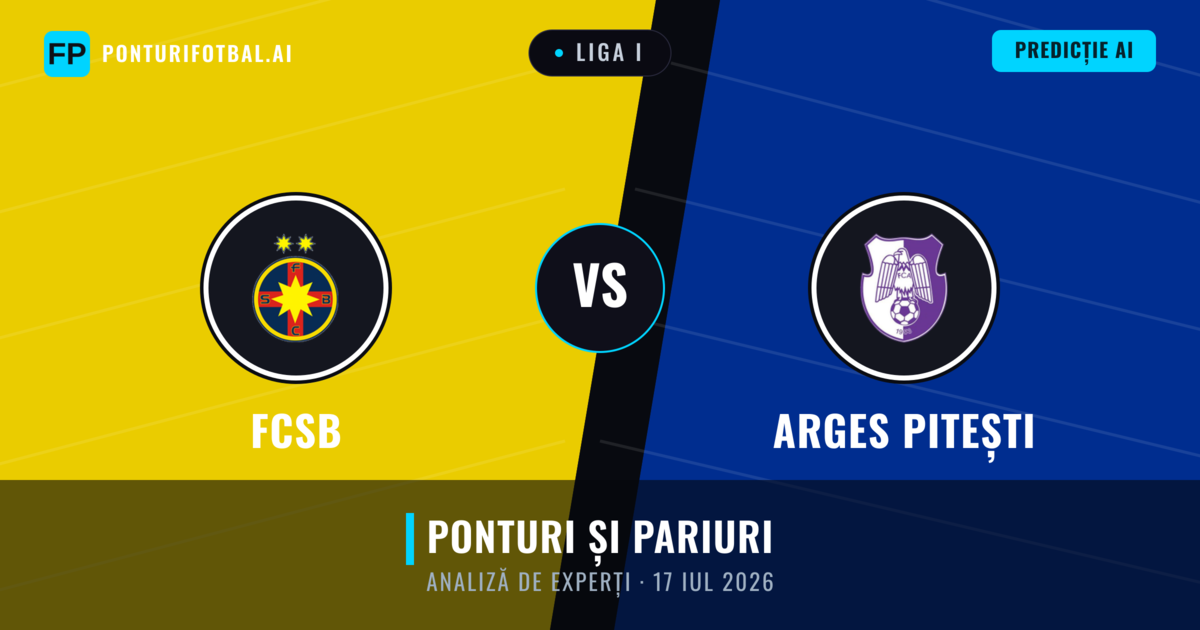 FCSB vs Arges Pitești — pronostic și avancronică meci