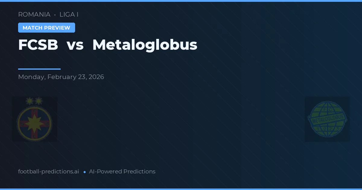 FCSB vs Metaloglobus — pronostic și avancronică meci