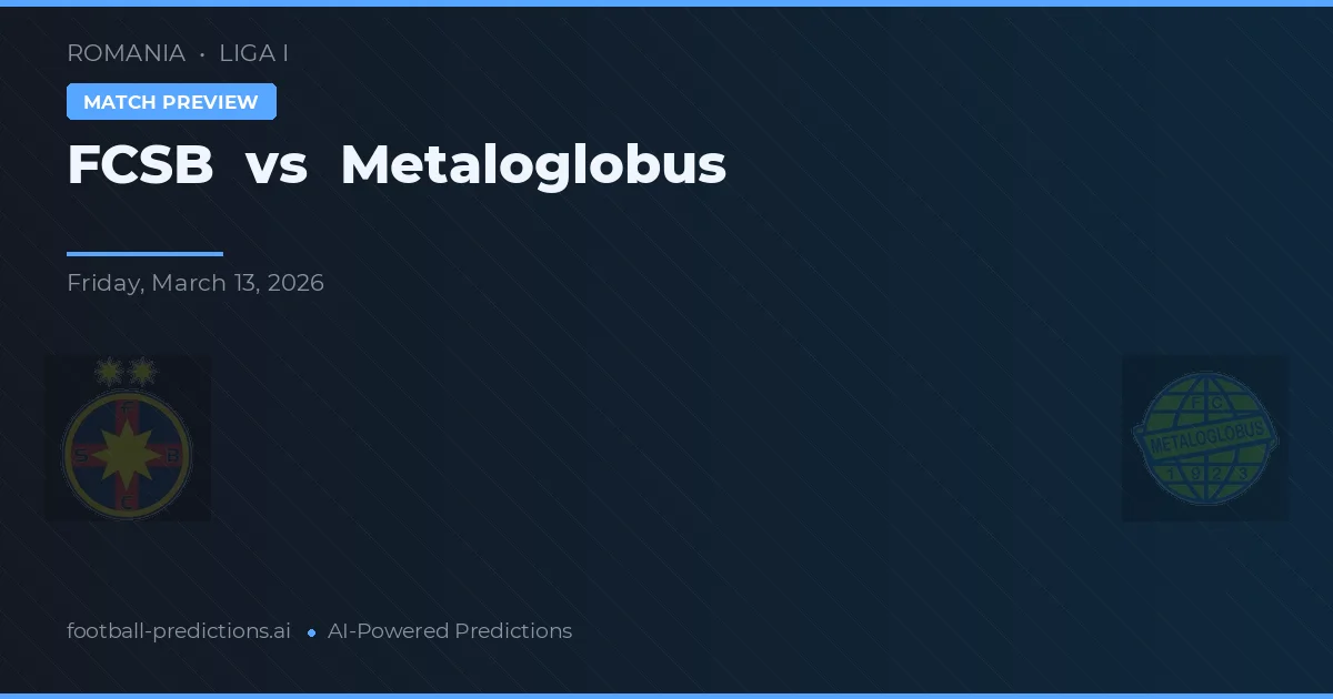 FCSB vs Metaloglobus — pronostic și avancronică meci