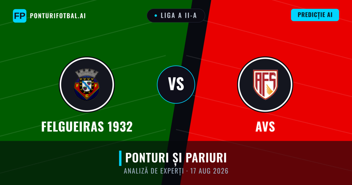 Felgueiras 1932 vs AVS — pronostic și avancronică meci