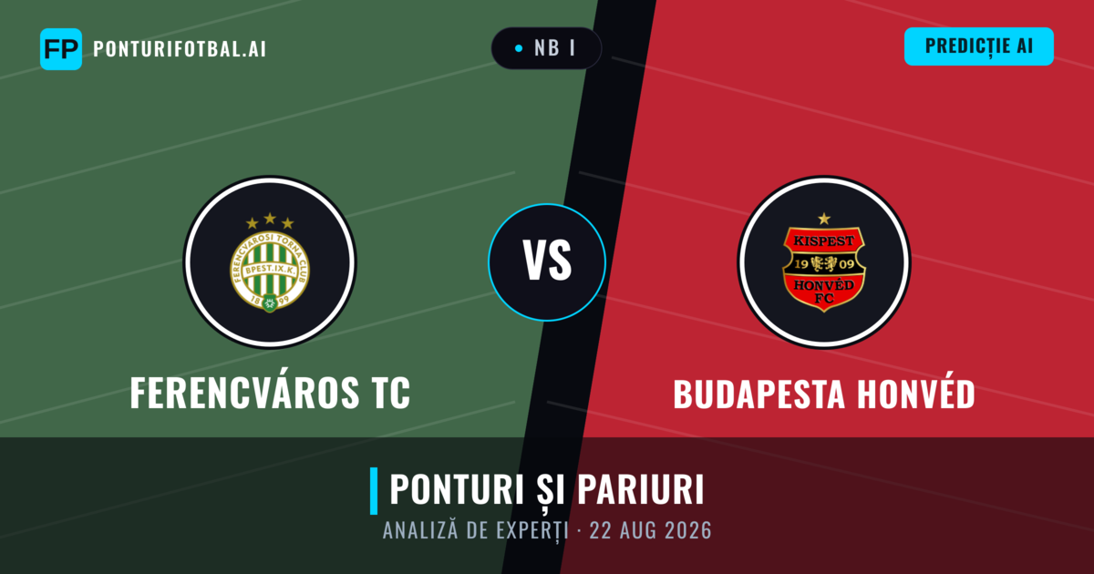 Ferencváros TC vs Budapesta Honvéd — pronostic și avancronică meci