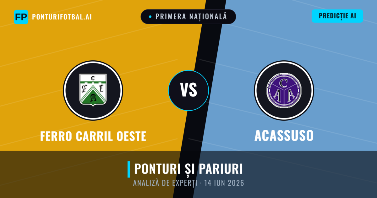 Ferro Carril Oeste vs Acassuso — pronostic și avancronică meci