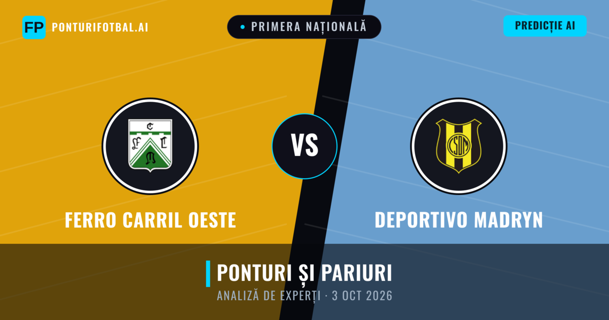 Ferro Carril Oeste vs Deportivo Madryn — pronostic și avancronică meci