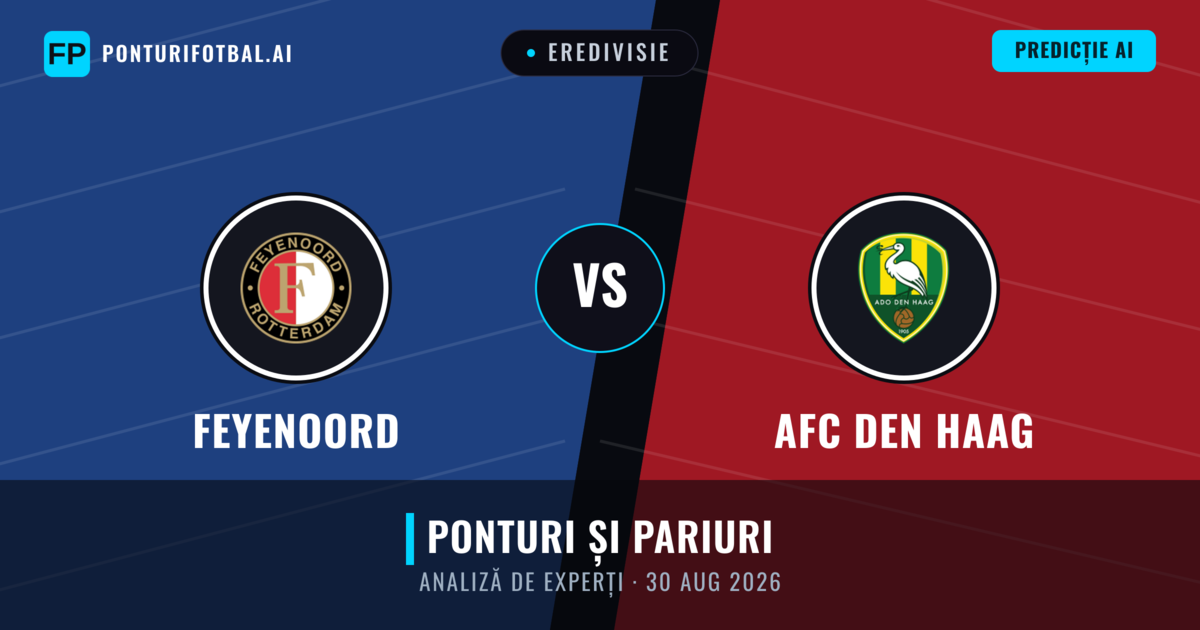 Feyenoord vs AFC Den Haag — pronostic și avancronică meci