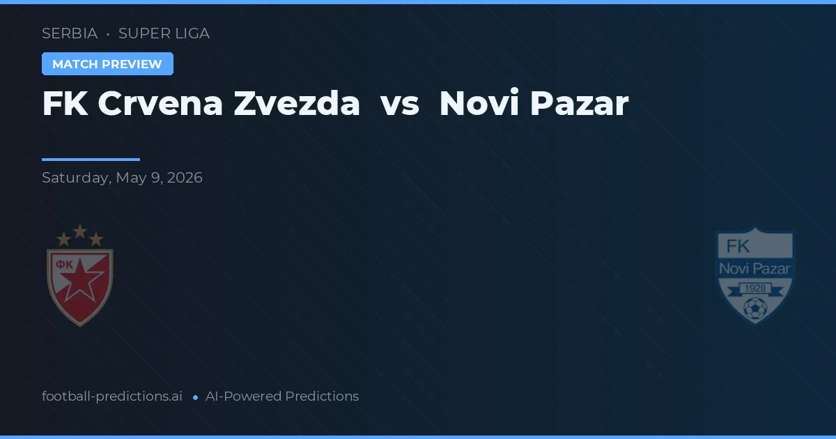 FK Crvena Zvezda vs Novi Pazar — pronostic și avancronică meci