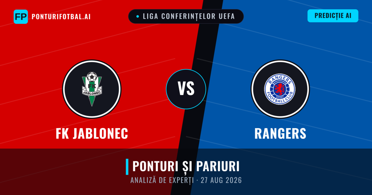 FK Jablonec vs Rangers — pronostic și avancronică meci