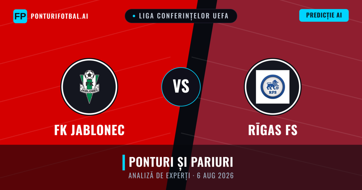 FK Jablonec vs Rīgas FS — pronostic și avancronică meci