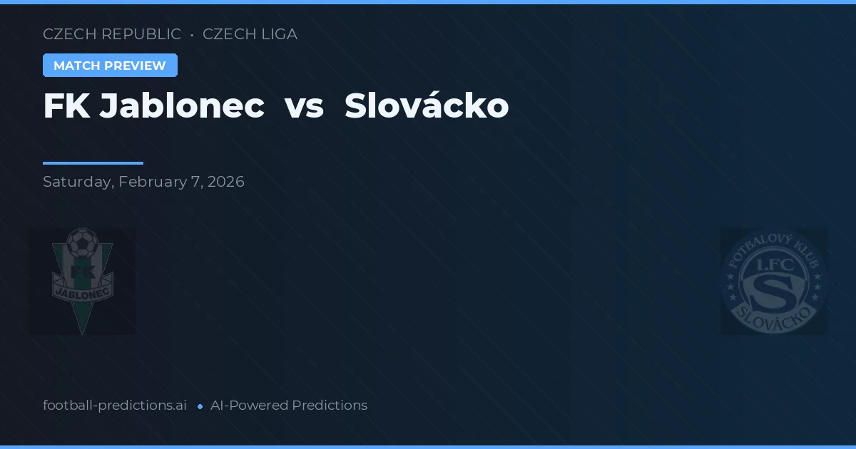 FK Jablonec vs Slovácko — pronostic și avancronică meci