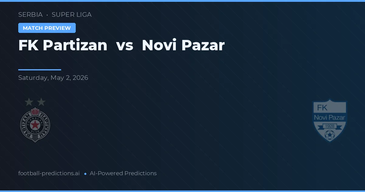 FK Partizan vs Novi Pazar — pronostic și avancronică meci
