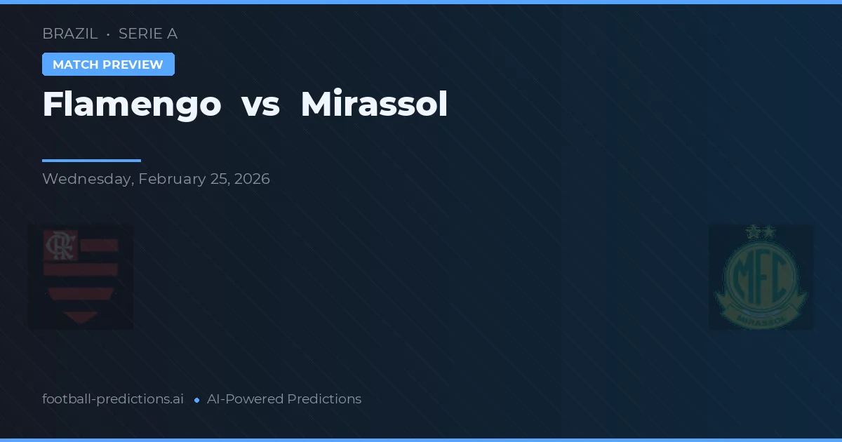 Flamengo vs Mirassol — pronostic și avancronică meci