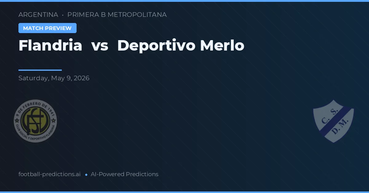 Flandria vs Deportivo Merlo — pronostic și avancronică meci