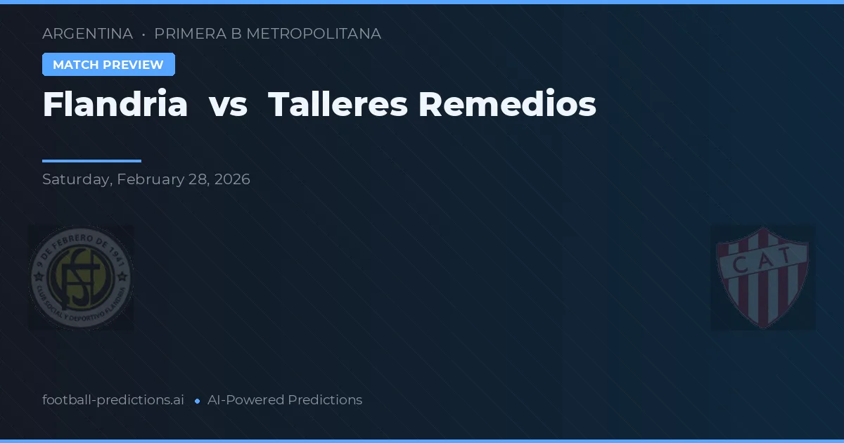 Flandria vs Talleres Remedios — pronostic și avancronică meci