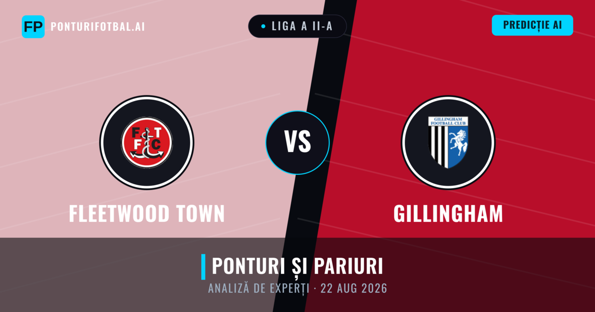 Fleetwood Town vs Gillingham — pronostic și avancronică meci