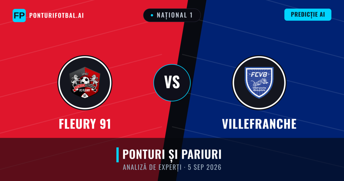 Fleury 91 vs Villefranche — pronostic și avancronică meci