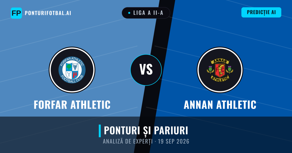 Forfar Athletic vs Annan Athletic — pronostic și avancronică meci
