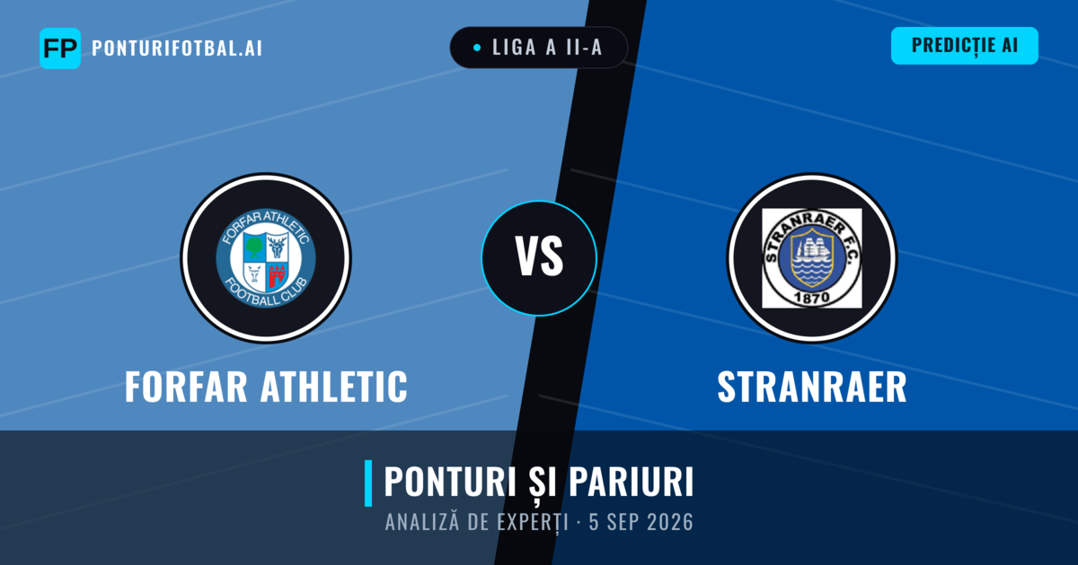 Forfar Athletic vs Stranraer — pronostic și avancronică meci