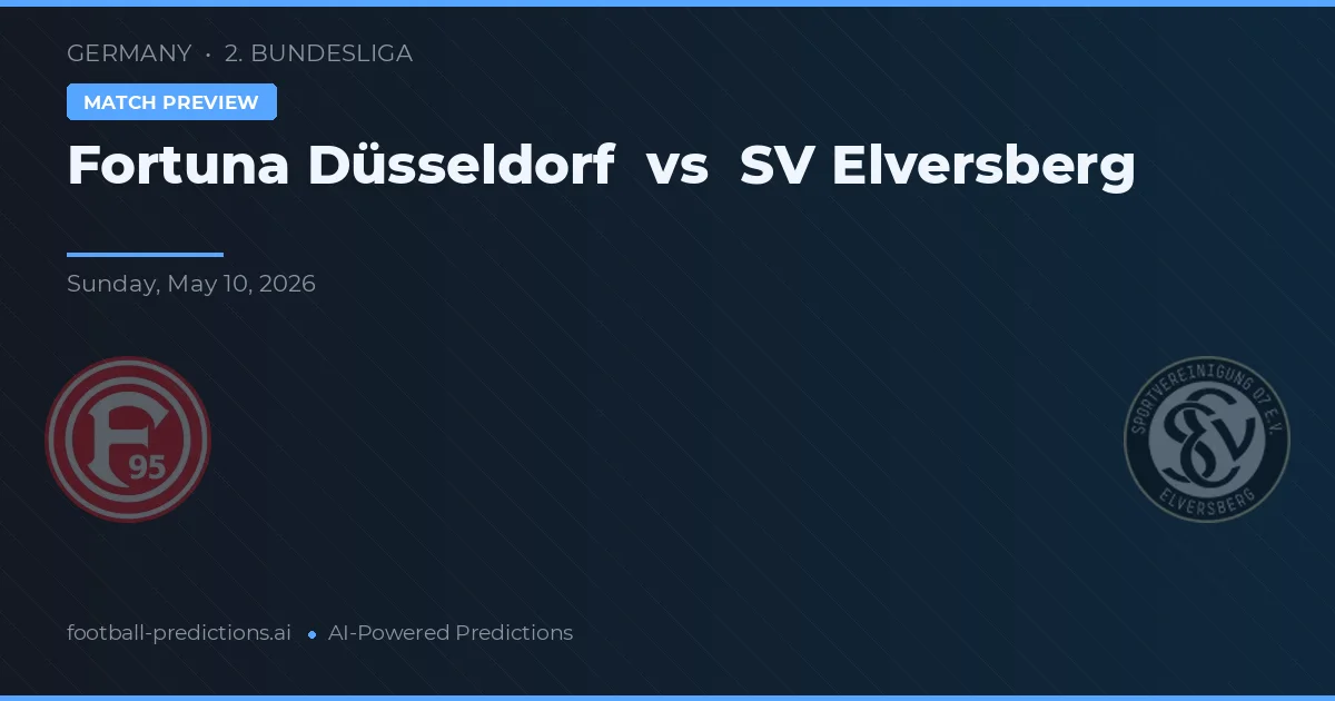 Fortuna Düsseldorf vs SV Elversberg — pronostic și avancronică meci