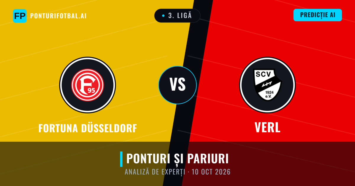 Fortuna Düsseldorf vs Verl — pronostic și avancronică meci