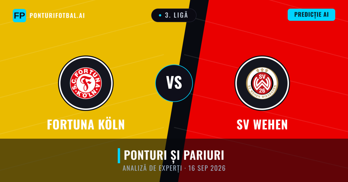 Fortuna Köln vs SV Wehen — pronostic și avancronică meci