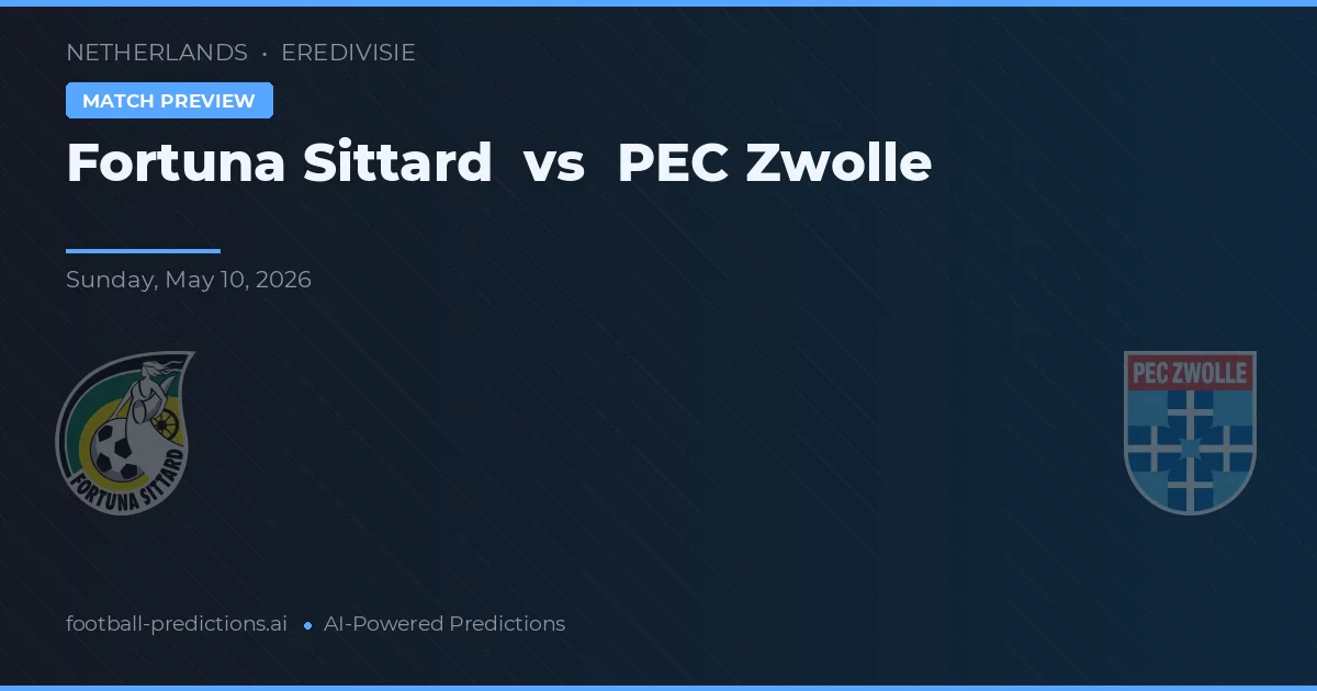 Fortuna Sittard vs PEC Zwolle — pronostic și avancronică meci