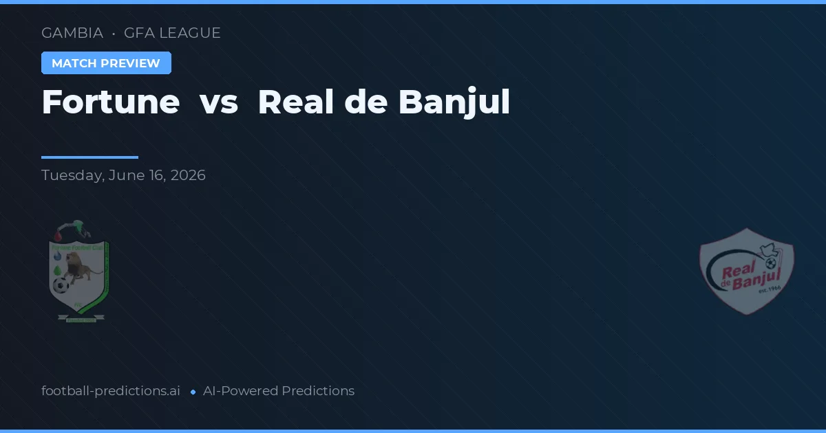 Fortune vs Real Banjul — pronostic și avancronică meci