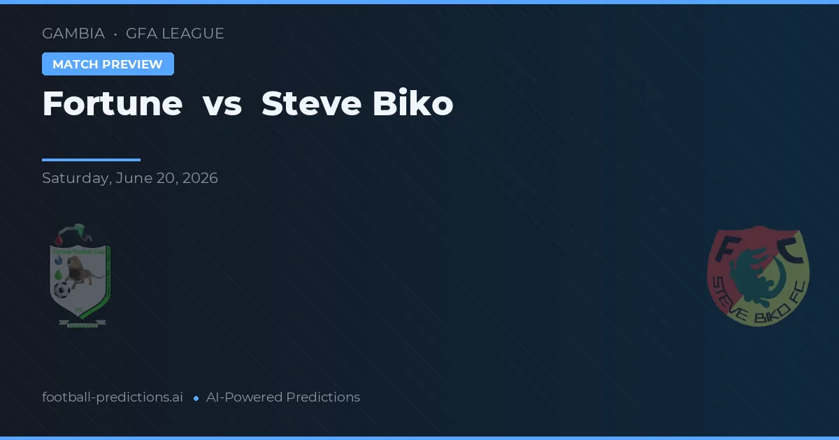 Fortune vs Steve Biko — pronostic și avancronică meci