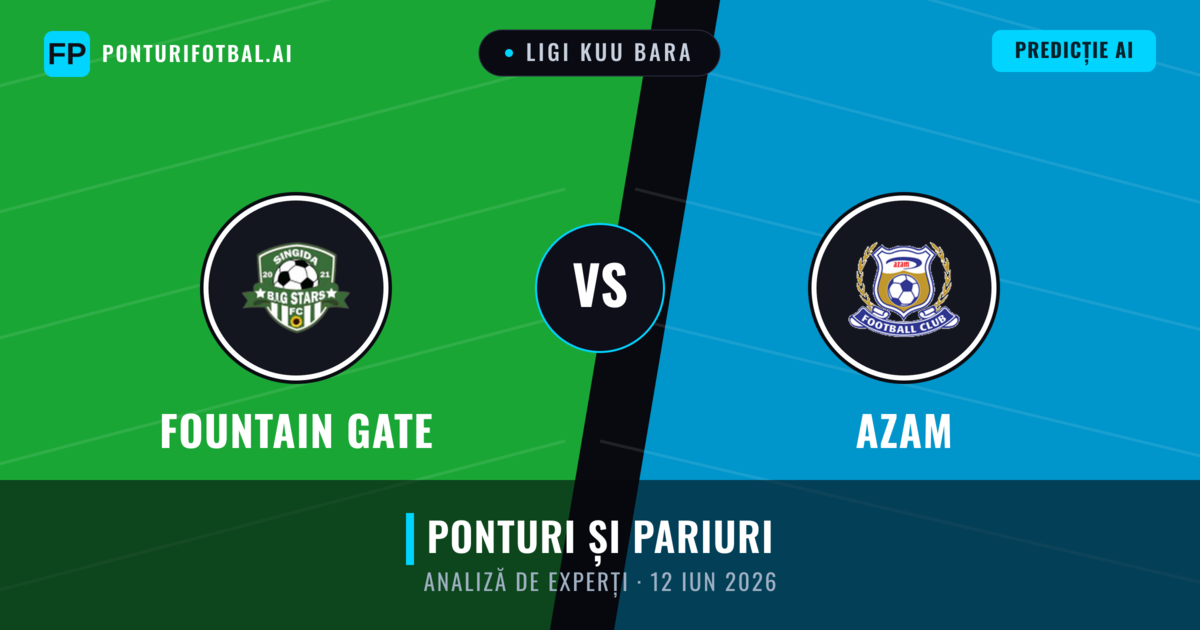 Fountain Gate vs Azam — pronostic și avancronică meci