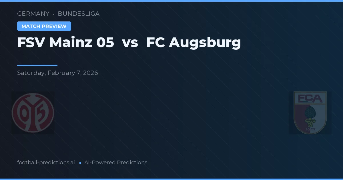 FSV Mainz 05 vs FC Augsburg — pronostic și avancronică meci