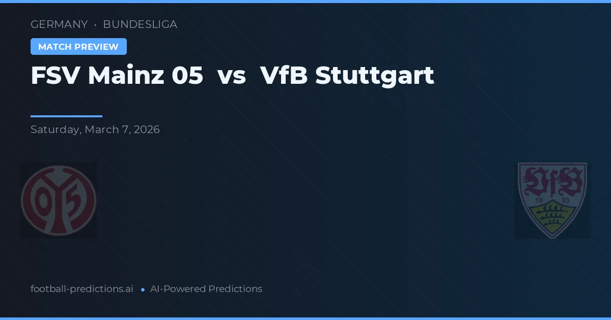 FSV Mainz 05 vs VfB Stuttgart — pronostic și avancronică meci