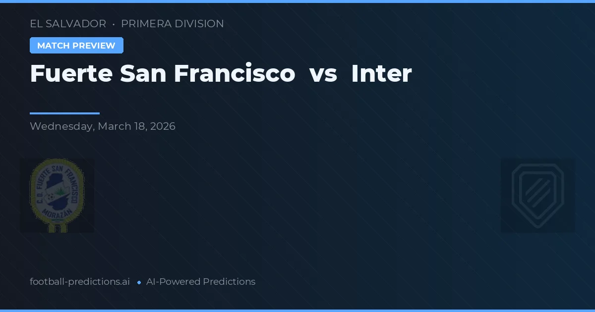Fuerte San Francisco vs Inter — pronostic și avancronică meci