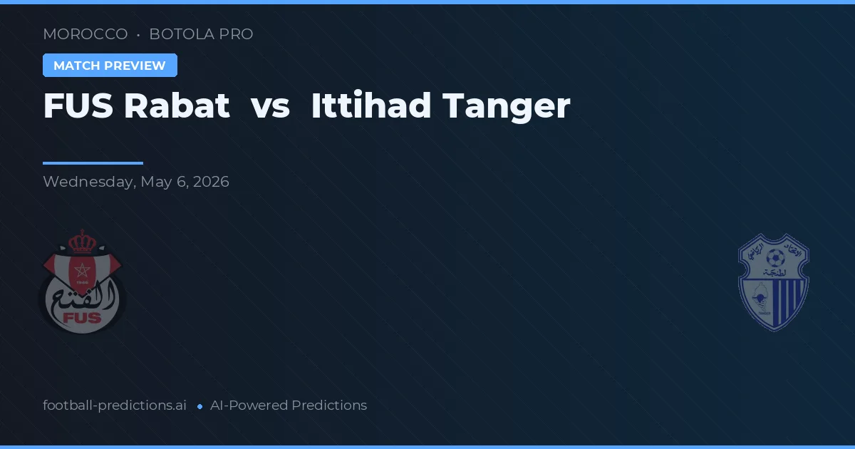 FUS Rabat vs Ittihad Tanger — pronostic și avancronică meci