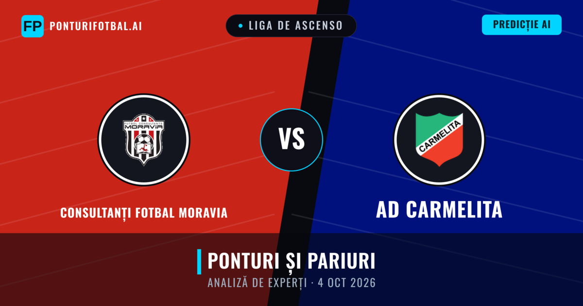 Consultanți Fotbal Moravia vs AD Carmelita — pronostic și avancronică meci