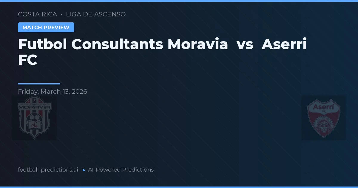 Consultanți Fotbal Moravia vs Aserrí FC — pronostic și avancronică meci