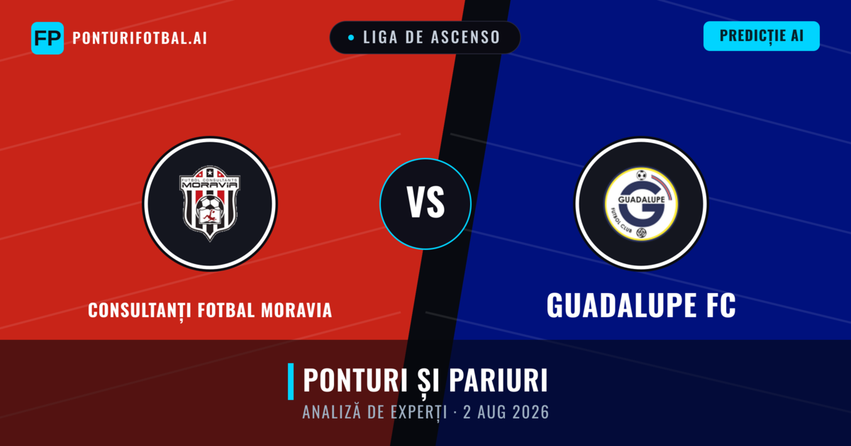 Consultanți Fotbal Moravia vs Guadalupe FC — pronostic și avancronică meci