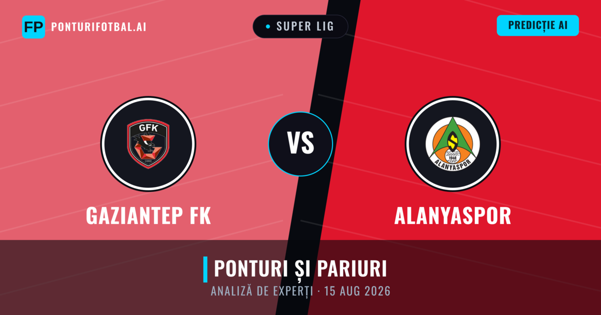 Gaziantep FK vs Alanyaspor — pronostic și avancronică meci