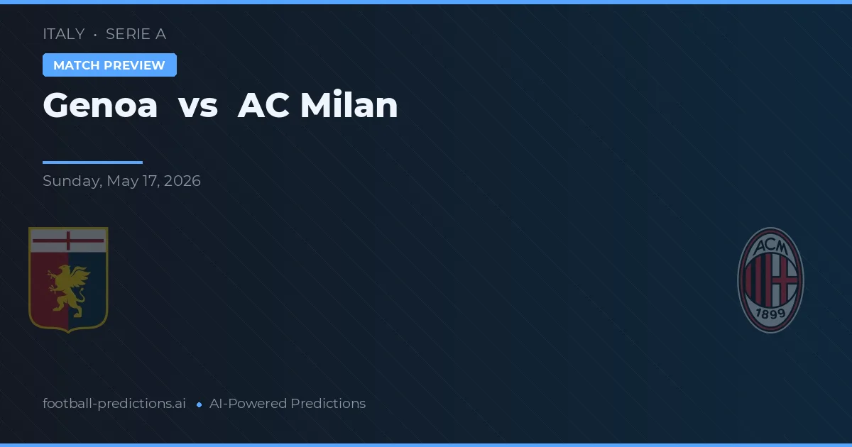 Genoa vs AC Milan — pronostic și avancronică meci